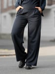 Ichi Kate Wide Pant Long - Dame - Blå - XXXL