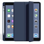 Étui de Protection pour iPad mini4/5 7,9" avec Porte-Stylo, Smart Case Cover avec Fonction Mise en Veille Automatique (Bleu Marine)