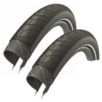 XLC Big X Tyre 26 x 2.0 Reflective City Commuter Pair of Bike Tyres Impac Bigpac