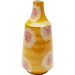 Kare Vase Design Big Bloom - Vase décoratif en Porcelaine - Fabriqué à la Main - Pièce Unique - Jaune - 38 cm (H)