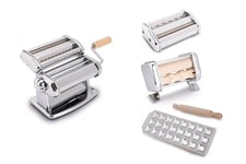 Imperia La Fabbrica Della Pasta Classic Line. Pasta Machine Gift Set with Accessories. 100% Made in Italy. Kit Includes Fresh Pasta Machine, Ravioli Mold, Adjustable Pasta Cutter and Millegnocchi.