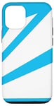 Coque pour iPhone 13 Perspective White Baby Blue Optical Stripes