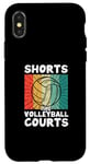 Coque pour iPhone X/XS Short et volley-ball Courts Beach Vball Outdoor Player Fan