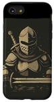 Coque pour iPhone SE (2020) / 7 / 8 Templier sombre amusant pour les amateurs de chevaliers et les fans médiévaux