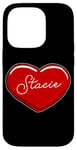 Coque pour iPhone 14 Pro Stacie Cœur dessiné à la main – Prénom Cœurs I Love Stacie