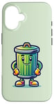 iPhone 16 Garbage Trash Can Cartoon Character Design Case