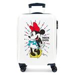 Disney Minnie Magic Valise Trolley Cabine Blanc 37x55x20 cms Rigide ABS Serrure à combinaison 34L 2,6Kgs 4 roues doubles Bagage à main