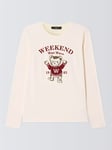 Weekend MaxMara Bear Long Sleeve Top, Milk