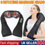 Shiatsu Back Neck and Shoulder Massager with Heat Deep Tissue 3D Kneading Pillow