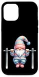 Coque pour iPhone 12/12 Pro Funny Working Out Gnome With Pull-Up Bar For Fitness Lover