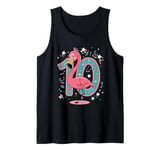 Celebrate 10 Years Old Party For Flamingo Birthday Girl Tank Top