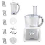 SQ Professional Blitz 2in1 Electric Food Processor - 700W Multifunction Blender-Chopper-Grinder (White/Silver)