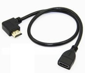 90 Degree Right Angle HDMI Extender Extension Cable Plug to Female Socket 1M