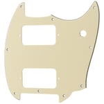 Musiclily Pro 3Ply Cream 9 Hole HH Pickguard For Squier Bullet Mustang Guitar