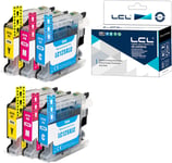 Cartouche d'encre Compatible LC125XL LC125XLC LC125XLM LC125XLY Remplacement pour Brother MFC-J4410DW J4510DW(2Cyan 2Magenta 2Jaune)