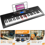 Electronic Keyboard with 61 Light-Up Keys, Speakers, Learning Mode - Rhapsody61L