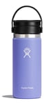 HYDRO FLASK - Travel Coffee Flask 473 ml (16 oz) - Vacuum Insulated Stainless Steel Travel Mug with Leak Proof Flex Sip Lid - BPA-Free - Wide Mouth - Lupine