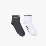 Lacoste Unisex 2 Pack of Low Sport Socks in Grey material_cotton - Size 3-5 (UK Shoe)