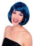 Adult BLUE BOB WIG with Fringe Fancy Dress Accessory Mermaid Rubies Hair Ladies