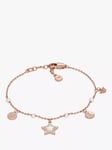 Emporio Armani Pearl Cubic Zirconia Charm Bracelet, Rose Gold