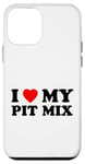 Coque pour iPhone 12 mini J'adore mon chien Pix Mix Heart, maman et papa