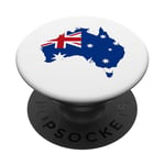 Australia Down Under Classic Australian Flag Map Gift PopSockets Adhesive PopGrip