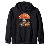 Cute Kawaii Grim Reaper The Death Mushroom Halloween Zip Hoodie