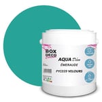 BOX DECO COULEURS Peinture murale acrylique aspect velours Aqua Déco - 2,5L, Vert Emeraude