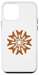 Coque pour iPhone 12 mini Petit papillon – Motif floral mandala orange