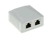 Act Surface Mounted Box Shielded 2 Ports Cat6. Type: Cat6 Wall Mountbox C6 2P Shielded (Fa6004)