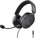 GXT 489 Fayzo Casque Gaming pour PC, PS5, PS4, Xbox Series X|S, Switch, Mobile, Audio Jack 3.5mm, 85% Plastiques Recyclés, Casque Gamer Filaire Over-Ear, Microphone Antibruit - Noir