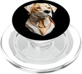 Silhouette de chien en papier | Quilling Portrait Art PopSockets PopGrip pour MagSafe