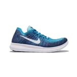 Nike Free RN Flyknit 2017 Running Trainers Blue Orbit - Size UK 9 (EU 44) US 10