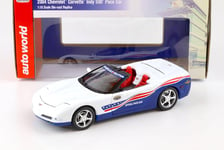 1:18 Auto World 2004 Chevrolet Corvette C5 Indy 500 Rythme Car Blanc/Bleu