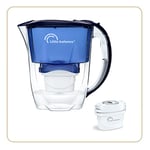 LITTLE BALANCE 8639 Carafe filtrante Océane + 6 cartouches filtrantes, Réduit microplastiques, chlore, calcaire et autres impuretés, 2,8 l, Débit ultra rapide rapide, Plastique sans BPA, Bleu