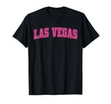 Las Vegas NV Varsity Style Sin City Outline Pink T-Shirt