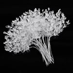 Baoblaze 50pcs Water Drop Artificial Acrylic Flower Picks Crystal Diamante Flow