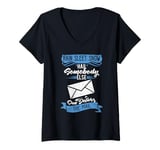 Womens Somebody Else Can Deliver The Mail Funny Retired Postman V-Neck T-Shirt