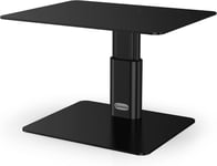 GOKEDA Monitor Riser Stand, Metallic Adjustable Height Desk Organizer Prop Comp