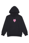 Hoodie FOX Legacy Fleece Barn Svart-Rosa