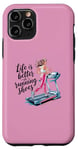 Coque pour iPhone 11 Pro Life is Better in Running Shoes Gym Workout Tapis de course