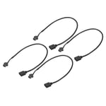 5V 3 Pin to SM3P Female Splitter Cable, 4 Pcs Power Cord ARGB Extension Cable