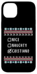 Coque pour iPhone 14 Plus Gentil Coquin Noël Cristiano Pull Moche