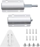 2 Pièces De Boucles Magnétiques D'Armoire, 1 Pièce De Serrure De Sécurité, Boucle De Porte Intérieure, Serrure De Porte Coulissante D'Armoire, Serrure De Porte À Volet Roulant