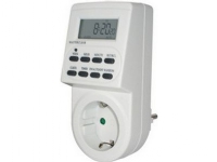 Brennenstuhl 1506550, Daglig timer/veckotimer, Vit, Digital, LCD, Knappar, Plast