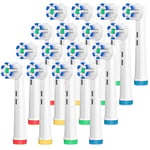 AnjoCare Replacement Toothbrush Heads for Oral B, 16 Pack Sensitive Toothbrush Heads, Ultra Thin Brush Heads Compatible with Oral B Professional Care/Vitality/Pro/Smart/Genius Series...