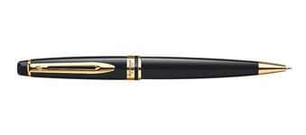 WATERMAN Expert Ballpoint Pen Black/Gold Barrel Blue Ink Gift Box - S0951700