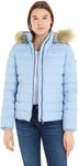 Tommy Jeans Women's Basic Down-Filled Jacket Winter, Blue (Chambray Blue), XXS