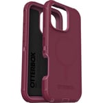 Otterbox Coque Defender Series MagSafe pour iPhone 16 Pro Max, Antichoc, résistante aux Chutes, Ultra Robuste, Coque de Protection, supporte 7X Plus de Chutes Que la Norme Militaire, Rouge