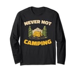 Campsite Tenting Campground Camp Campfire Tent - Camping Long Sleeve T-Shirt